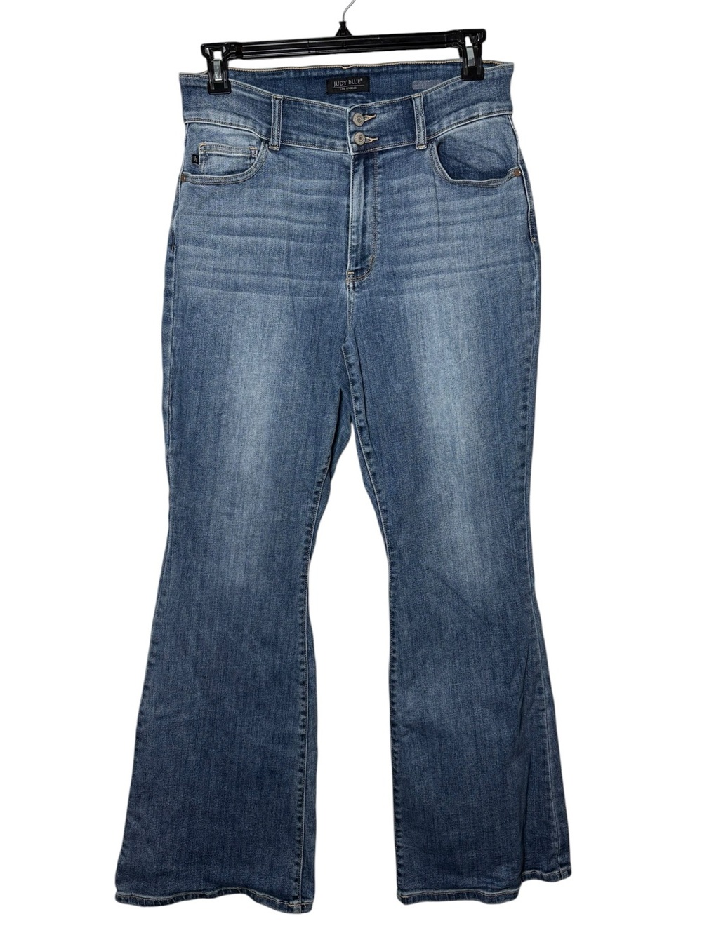 Judy Blue 14W High Rise Flare Jeans Medium Wash Stretch Denim